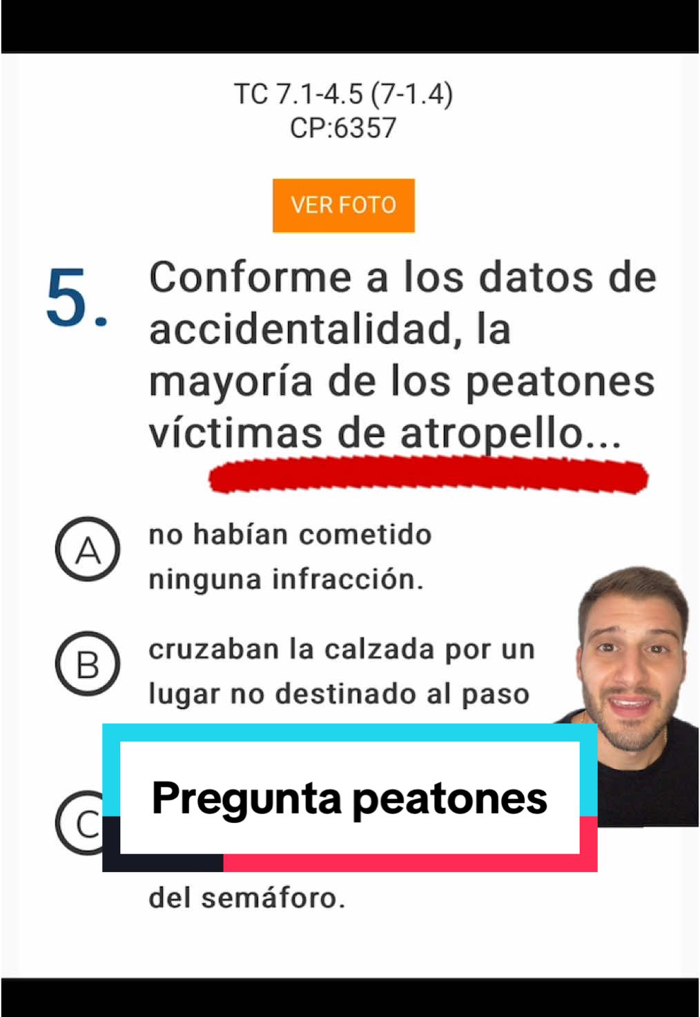 ¿Lo sabias 🚶🏽‍♂️‍➡️? Guardate esta pregunta, importantísima‼️#autoescuela #test #permisob #dgt #conducir #testconducir #preguntatrampa 