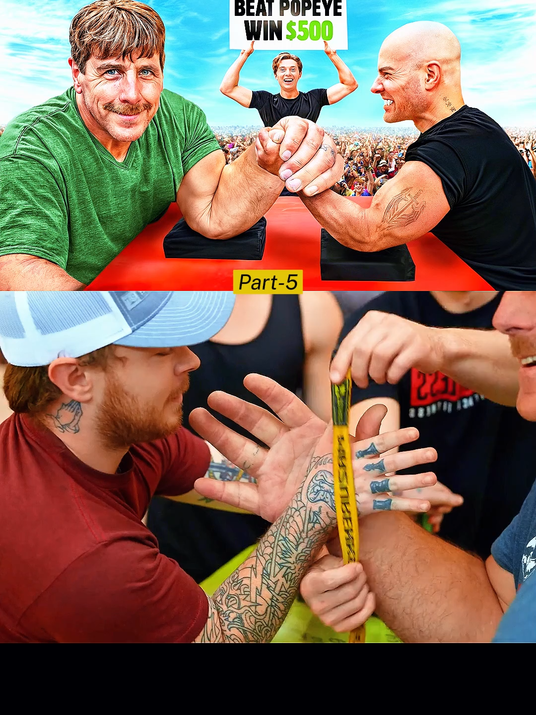 Part-5 Beat Worlds Largest Arm at Arm Wrestling Win 500 #brandonwilliam
