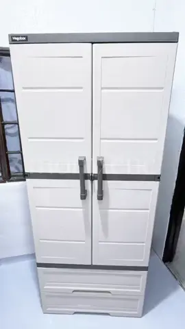 🗄️Megabox Wardrobe Beige Cabinet w/ 2 Drawers