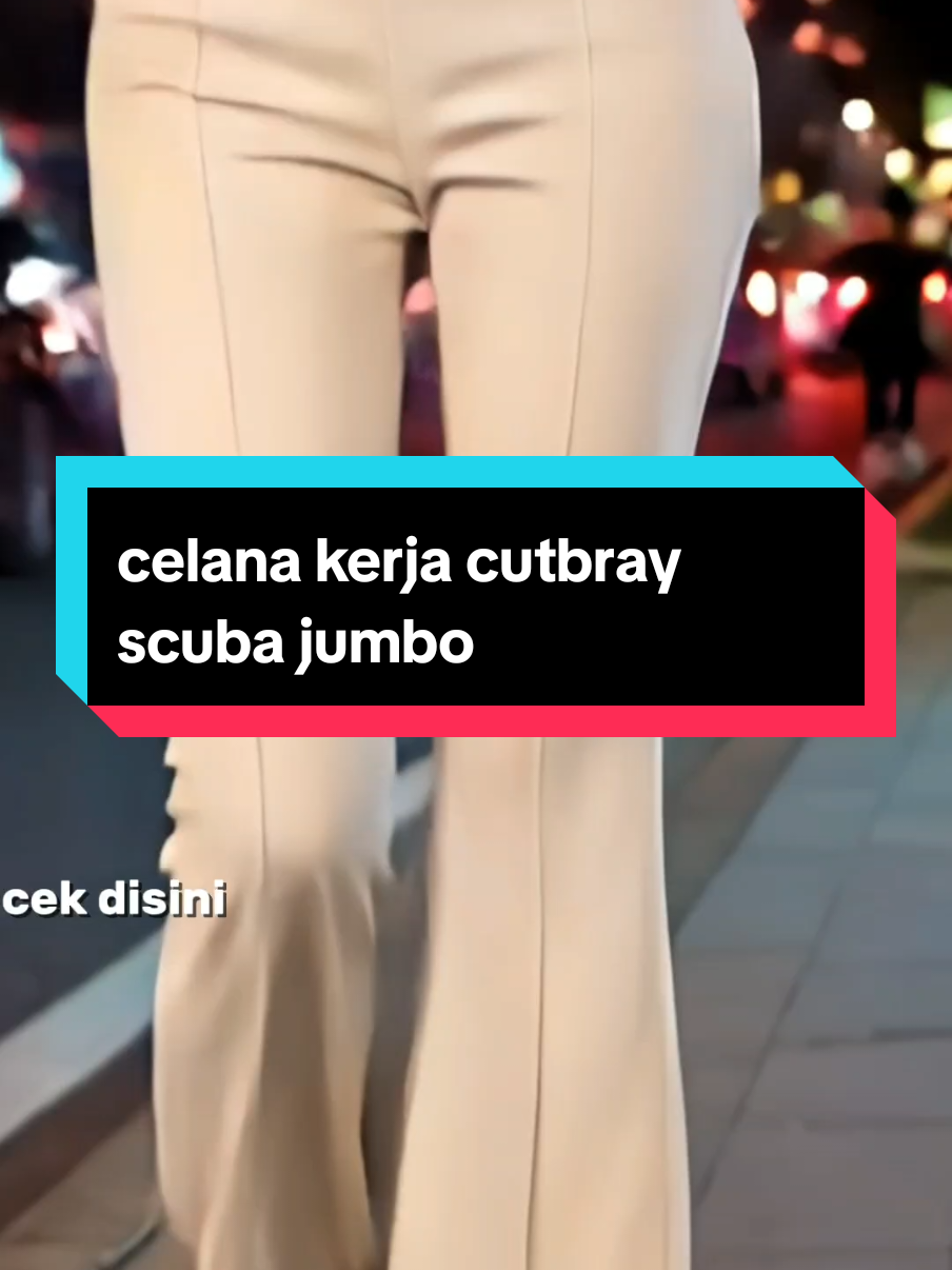 Celana wanita cutbray scuba office pants jumbo BB 40 sd 100kg #celanawanita #celanacutbraywanita #celanawanitajumbo #celanakerjawanita 
