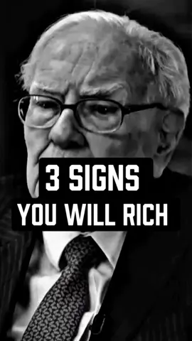 3 signs you are slowly becoming Rich.. #warrenbuffettadvice #warrenbuffettquotes #warrenbuffett #motivationalspeech #realtalks #motivation #rich 