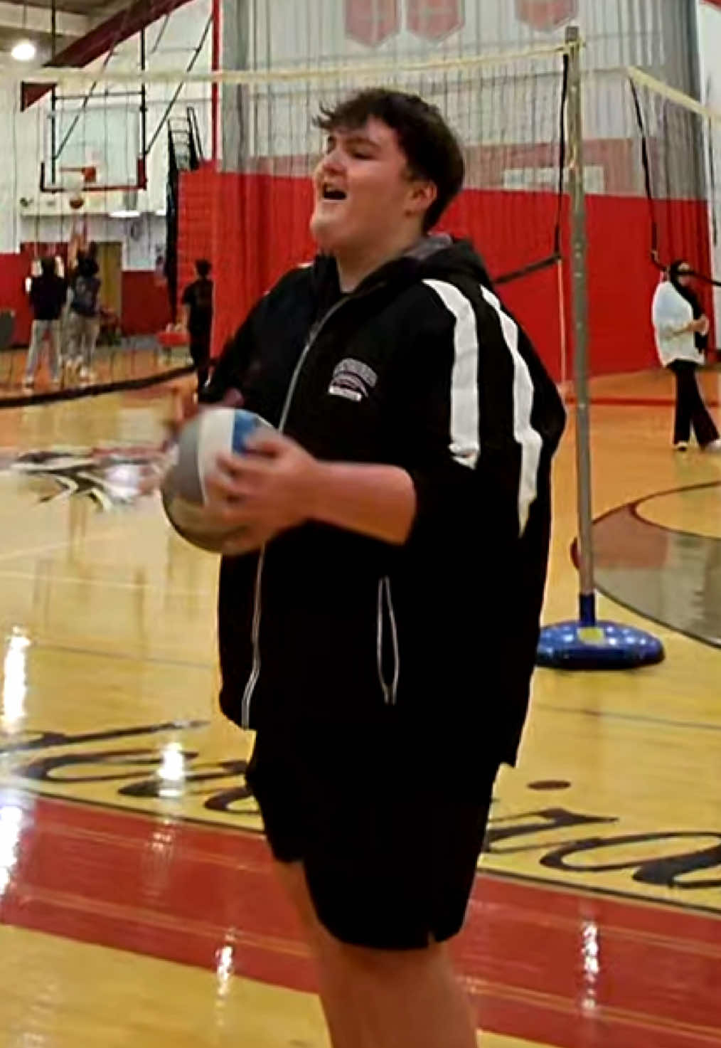 Why did he not hit it #fyp #funny #friends #sports #volleyball #school #relatable 