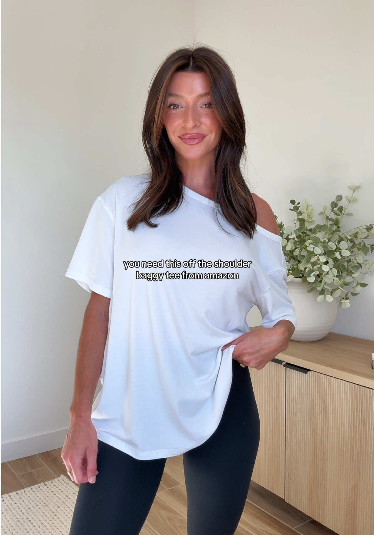 perfect for comfy outfits ☁️✨ #offtheshoulder #oversizedshirt #oversizedtshirt #tshirt #tshirtstyle #comfy #comfyoutfit #amazonfashion #amazonfinds #loungewear #loungewearstyle 