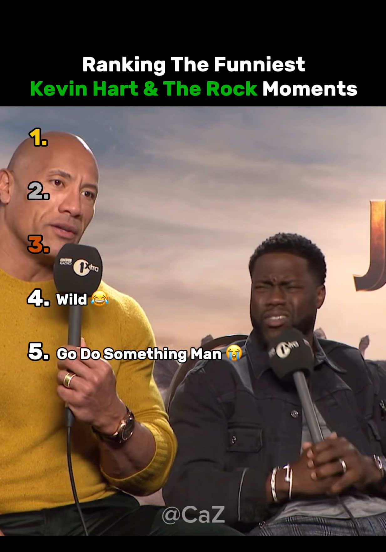 Ranking The Funniest Kevin Hart & The Rock Moments 😂 #funny #ranking #top5 #kevinhart #therock 