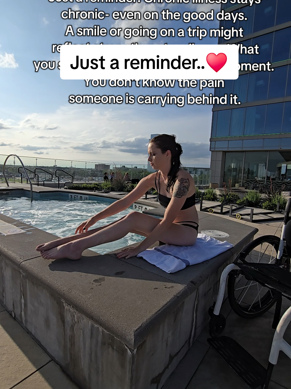 just a reminder..♥️ #chronicillness #disabledcreator #disability #chronicpain #wheelchair 