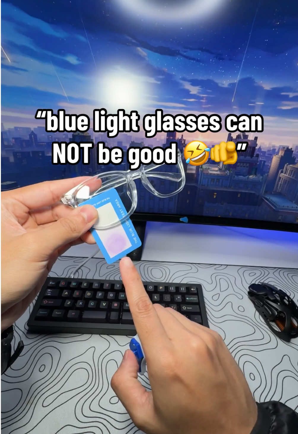 The blue light glasses I’m currently using for my gaming setup 👍 #bluelightglasses #bluelightblockingglasess #bluelight 
