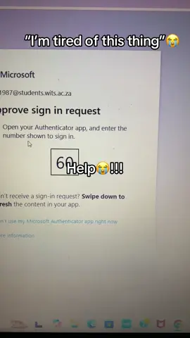 😭😭😭 #microsoftauthenticator #students #academicstress #fyp 