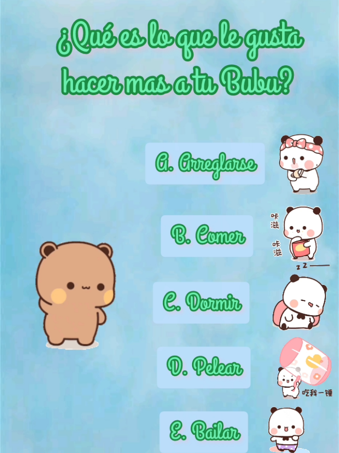 Osiamigos/as ayuden a Duducito a elegir la mejor opción ya que esto está muy difícil 😅😱🤔. cual creen que es la mejor respuesta?? 😱🐻🐼💖✨💕 Feliz día martes a todos los Duditos y Bubucitas ✌️🤞  Si te gusta nuestro video,regalanos un 💕 y síguenos para ver más de nuestro contenido 💕  #martesdetiktok #bubuyduduenespanol #creativ #bubududu #osos #bubuanddudu #historiasbonitas #dudu #bubu #bubududuworld #bubududuenespanol #bubududuenespanol #bear #panda #views 