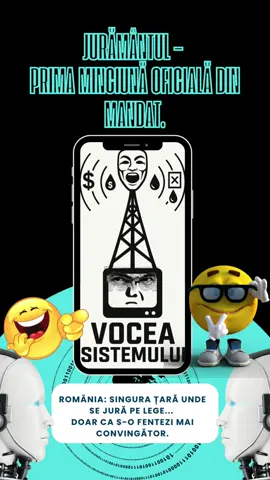 Români, Dacă jurămintele lor nu mai înseamnă nimic, atunci haideți  să le luăm scena. Să oprim teatrul ăsta murdar, să le arătăm că adevărul nu are imunitate. Ieșiți din tăcere. Ieșiți în stradă. Țara nu se fură pe șest, sub jurământ! Se ia înapoi cu curaj. Tu ce spui române?