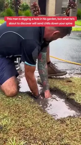 This man is digging a hole in his garden, but what he's about to discover will send chills down your spine. #truestory #LearnOnTikTok #garden #hole #police