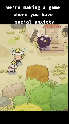 a game where you can act on your social anxiety - take cringe damage or build your social skills. Hermit and Pig wishlist and demo on Steam! #indiegames #WhatToPlay #pcgaming #gamedev #pixelart #gamemaker #gametok #adventurerpg #earthbound #omori #undertale #pixelartist #wholesomegames #anxiety 