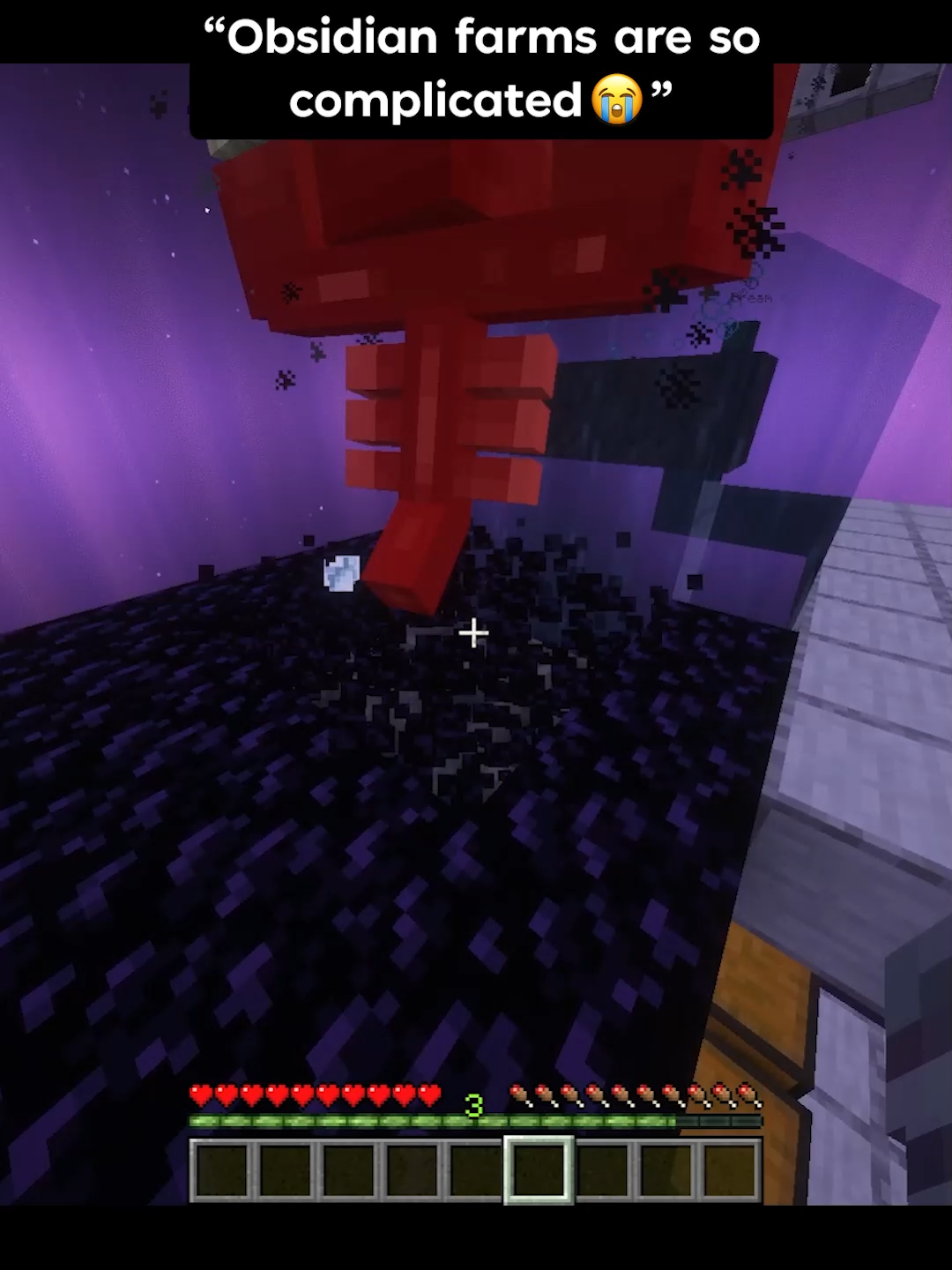 Best obsidian farm 💸? #minecrafttutorial #minecraftsurvival #minecraftfarm
