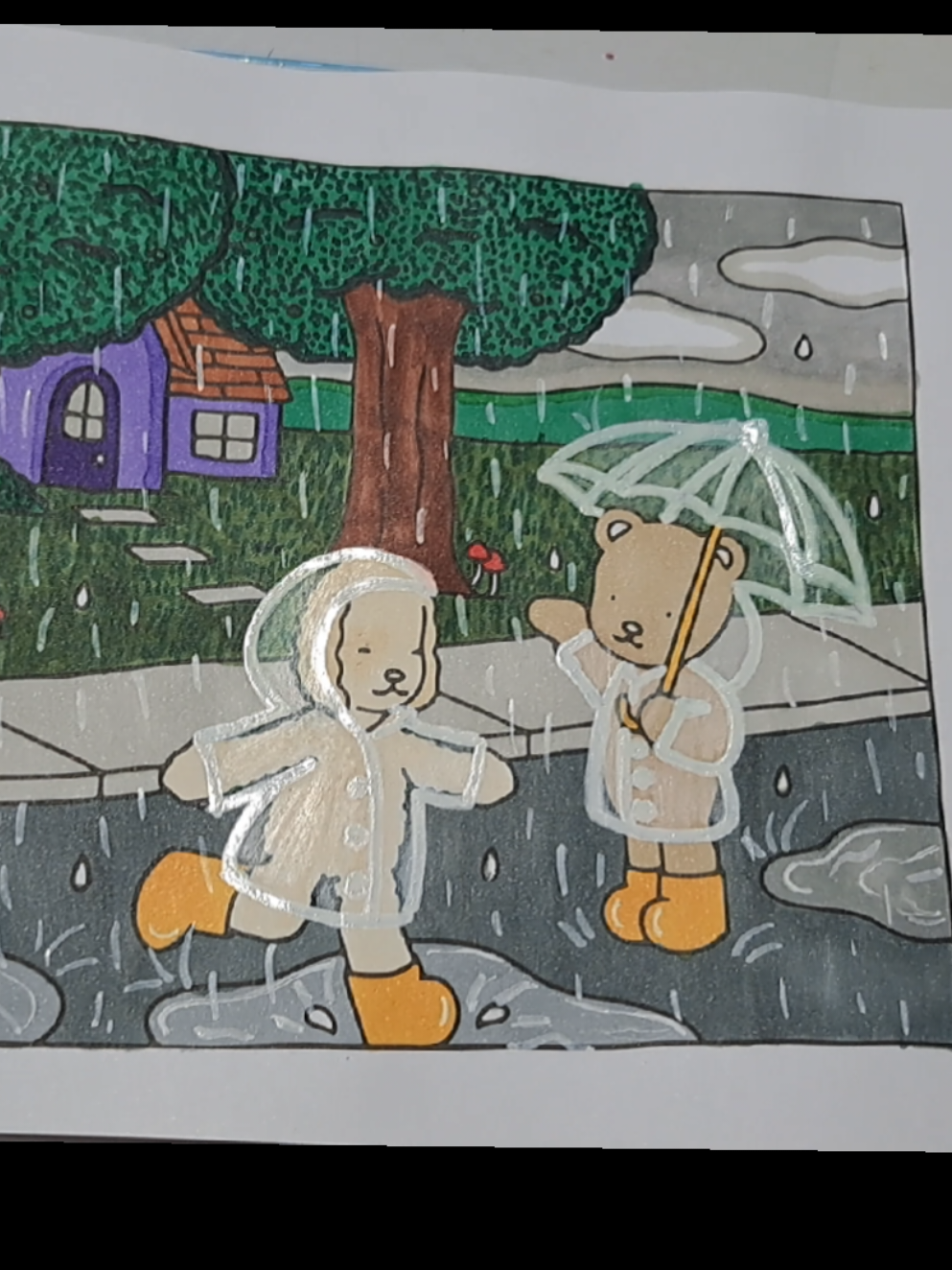 Tentei fazer o efeito de capa de chuva transparente que vi por aqui.. acho q deu né?! rs