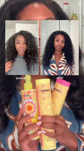 keeping wash day quick and efficient with results that LAST using the new anti-frizz collection from @amika shop now at @sephora @sephoracanada, + loveamika.com #amikapartner