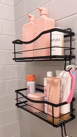 🛁 Kit 2 Prateleiras com Suporte Adesivo Organize seu banheiro, cozinha ou lavanderia com estilo! ✅ Fácil de instalar ✅ Sem furos ✅ Frete GRÁTIS #AchadinhosTikTok  #organizacao  #shopee 