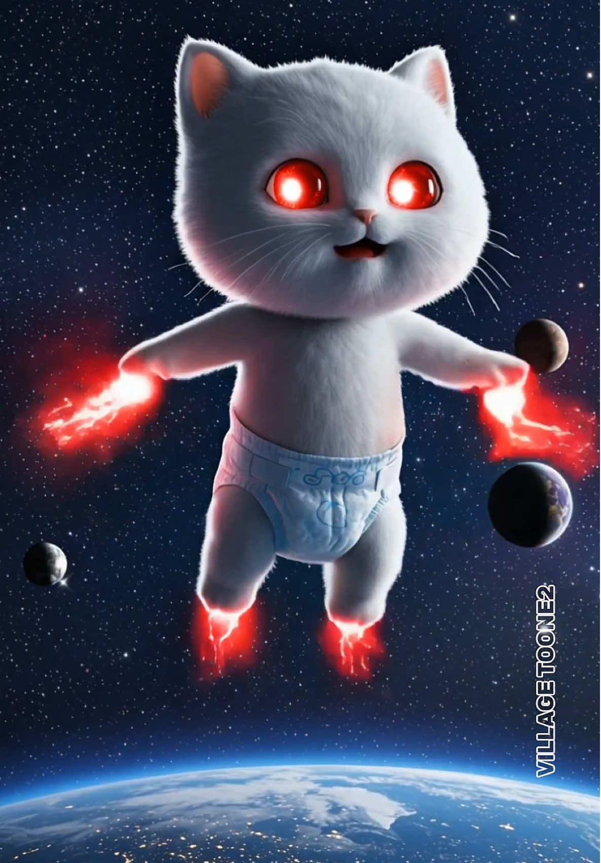 💔😿How was the super cat born and why did it go to another planet..! #aicat #catecute #supercat #catlover #catsadstory 