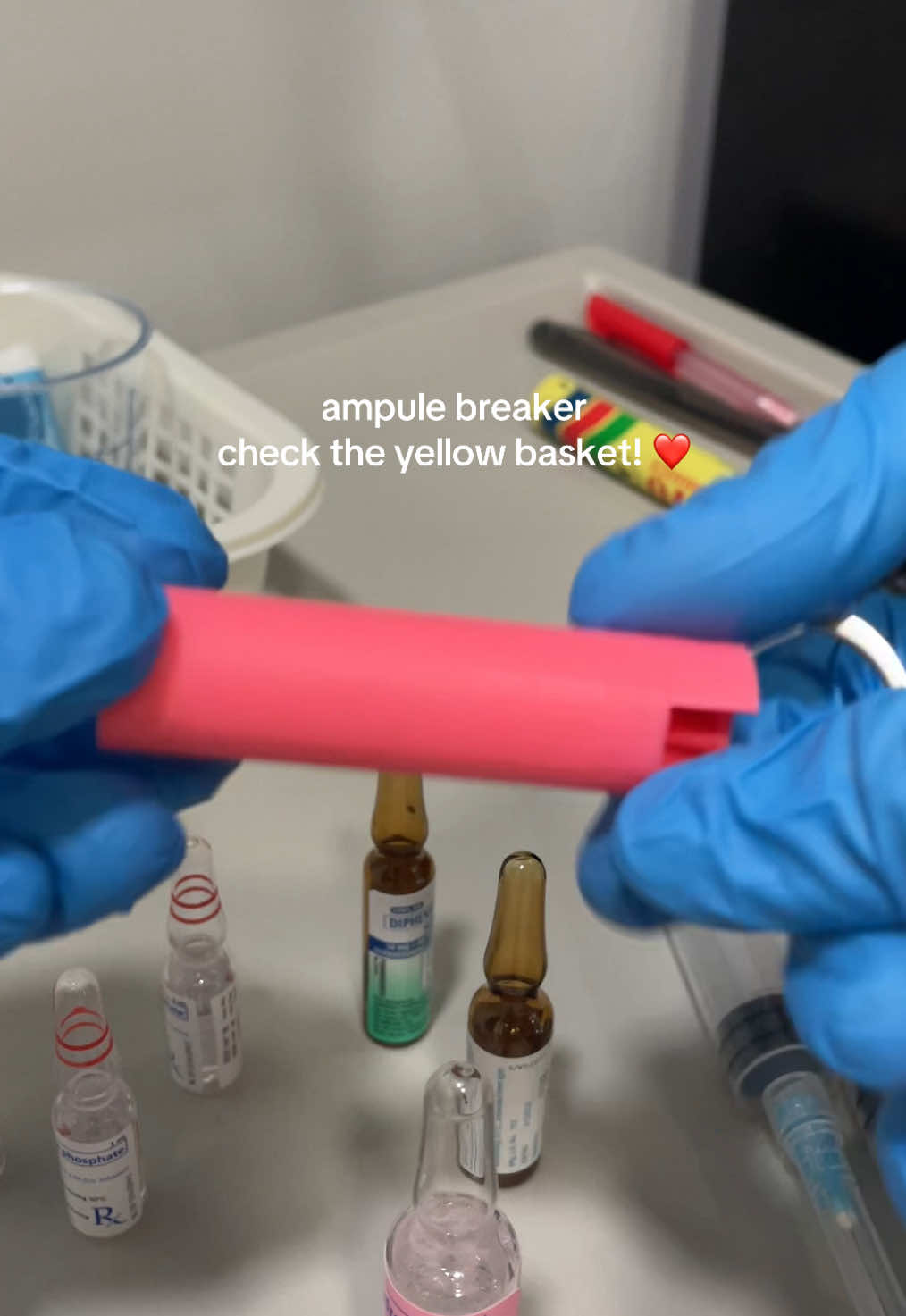 asmr preparing meds edition using my ampule breaker. check out na! ❤️ #ampulebreaker #nurse #medicationprep #hospital #affiliate 