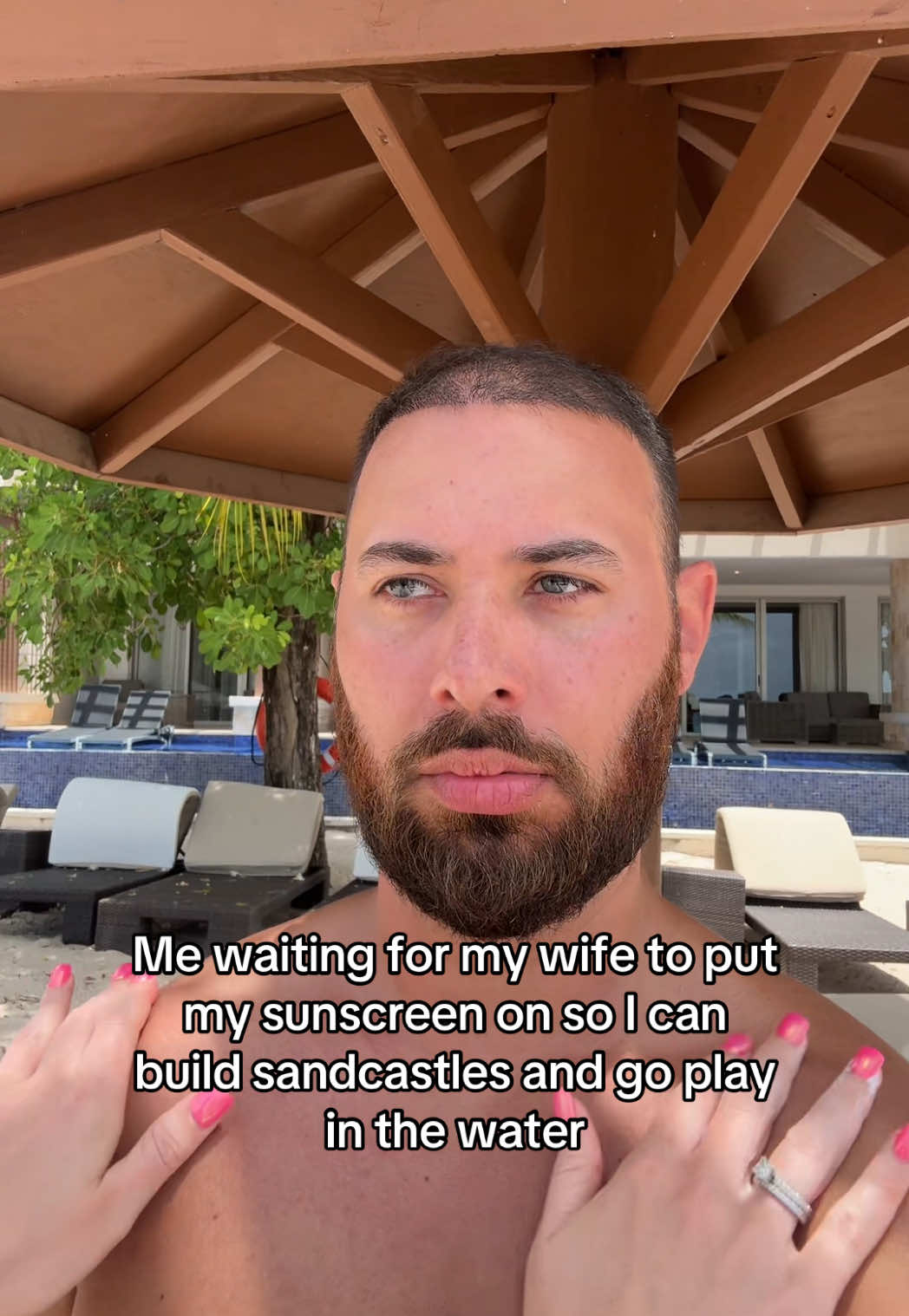 Safety first 😂🤷🏻‍♂️#marriedlife #vacation #sunscreen 