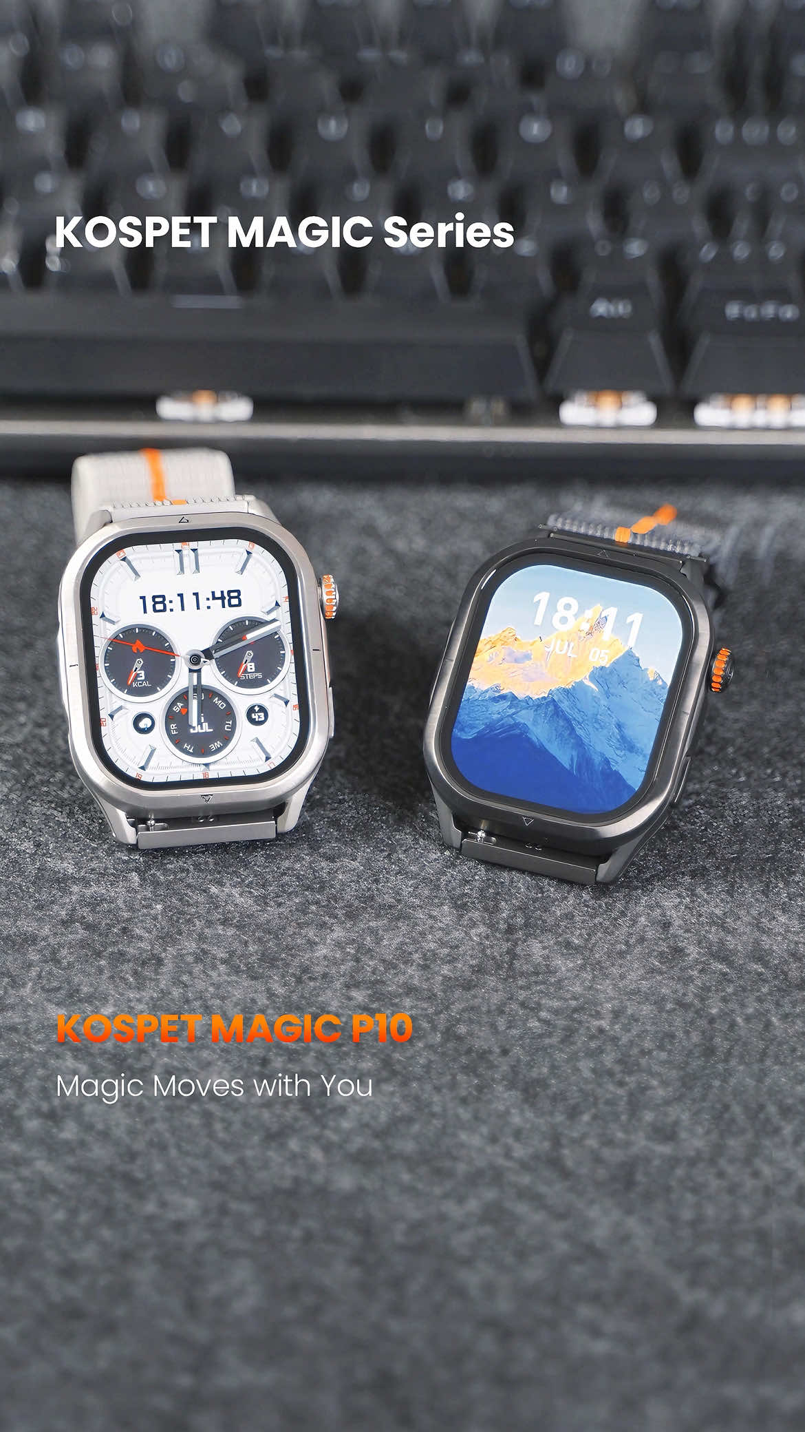 KOSPET MAGIC P10 |⌚🟦 Square edges, fresh style. Woven strap on, style and sport in one. You into it? 😉 #GetKOSPET #KOSPET #MAGICP10 #smartwatch #Newarrivial #rugged #Health #Style #OOTD #outfit #APEXMOVE #techtok #Ourdoor #fashion #fashionwatch #citystyle #cityvibes #urbansports #urbanstyle #urbanvibes #UrbanSmartwatch #worklifebalance 