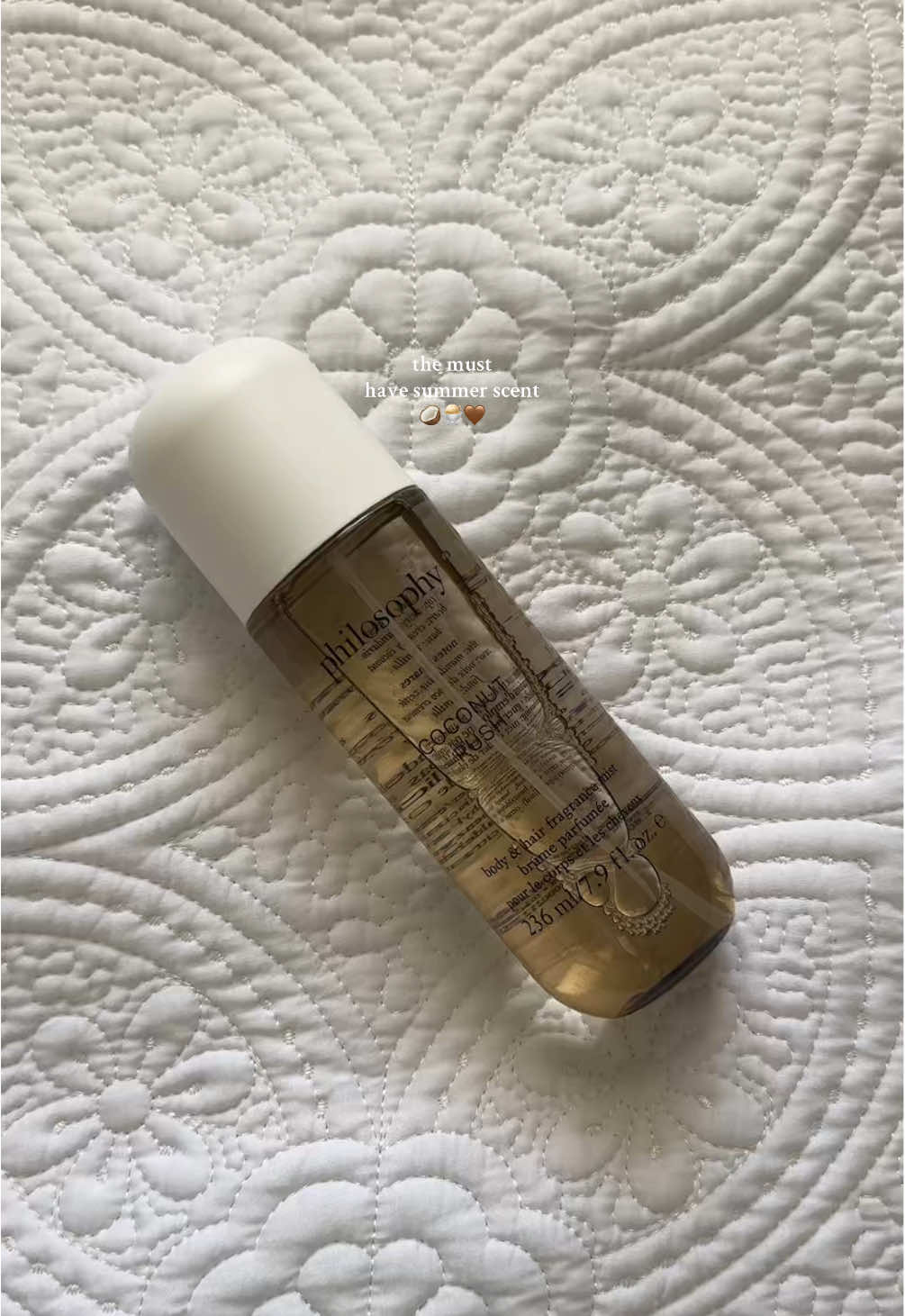 Okay besties… I found THE body & hair mist that’s giving sunshine-in-a-bottle vibes! ✨ It’s the new Philosophy fragrance mist in Coconut Rush and yes, it smells like your dream beach vacay with a twist of zesty mandarin 🥥💗 They used something called an olfactive polygraph to track real emotions. Basically science says these mists make you feel GOOD! @philosophy #lovephilosophy #bodymist #gifted #fragrancetok #fypシ 