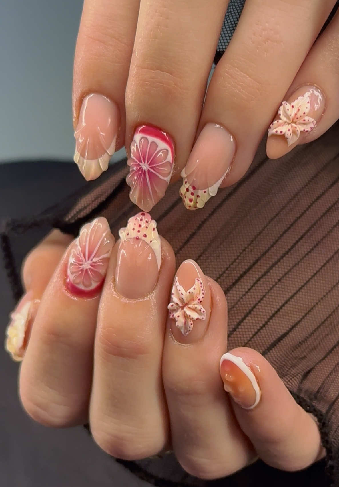 🌸🍇🌼𝕁𝕦𝕚𝕔𝕪🌼🍇🌸 How GORGEOUS are her natural nails!? BIAB infill using @planetnailsau Lastik in Nirvana 🌸 🌼 🍇 🌼 🌸 #grapefruit #citrusnails #grapefruitnails #pinkandyellownails #flowernails #biabnails #biab #naturalnails #prettynails #summernails #fruitnails #sunshinecoast #sunshinecoastnails  Products used from:  @ planetnails @Ooh La La Nail Supplies  @Sassynailsandsupplies 