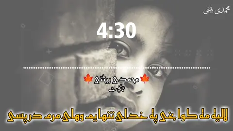 لالیہ مہ کوا بخی پہ خدائ تنہا یم ۔۔  #پشتون_تاجیک_هزاره_ازبک_زنده_باد🇦🇫 #پشتون_تاجیک_هزاره_ازبک_زنده_باد #foryoupage #tiktokviral #fypシ゚ #grow #mb_typist #muhammadi_bettani #unfreezemyacount #plz_unfreez_my_accuont #plzunfrezemyaccount #پشتونظم🥀📿 #pashtonazam🥀 #all_followers_view #trendingvideo 