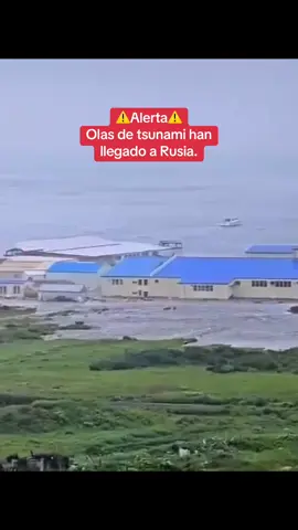 🇷🇺| AHORA: Primeras olas de tsunami ha llegado a Severokurilsk, Rusia. #earthquake #tsunami 