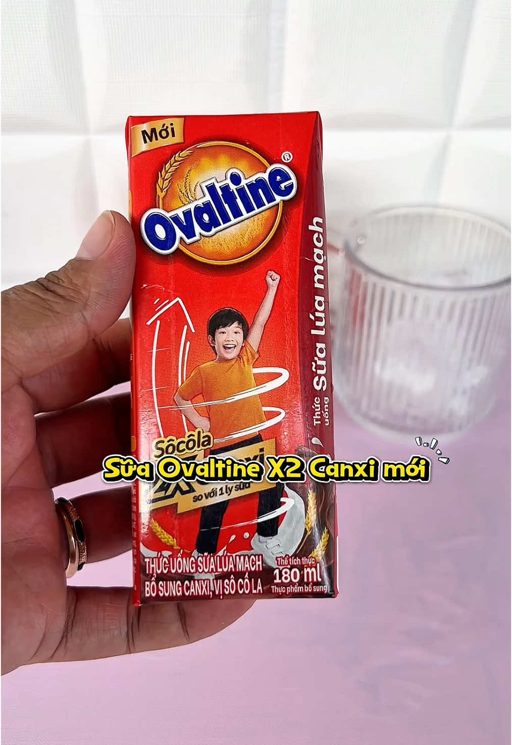Sữa Ovaltine mới X2 Canxi thùng 48 hộp 180ml