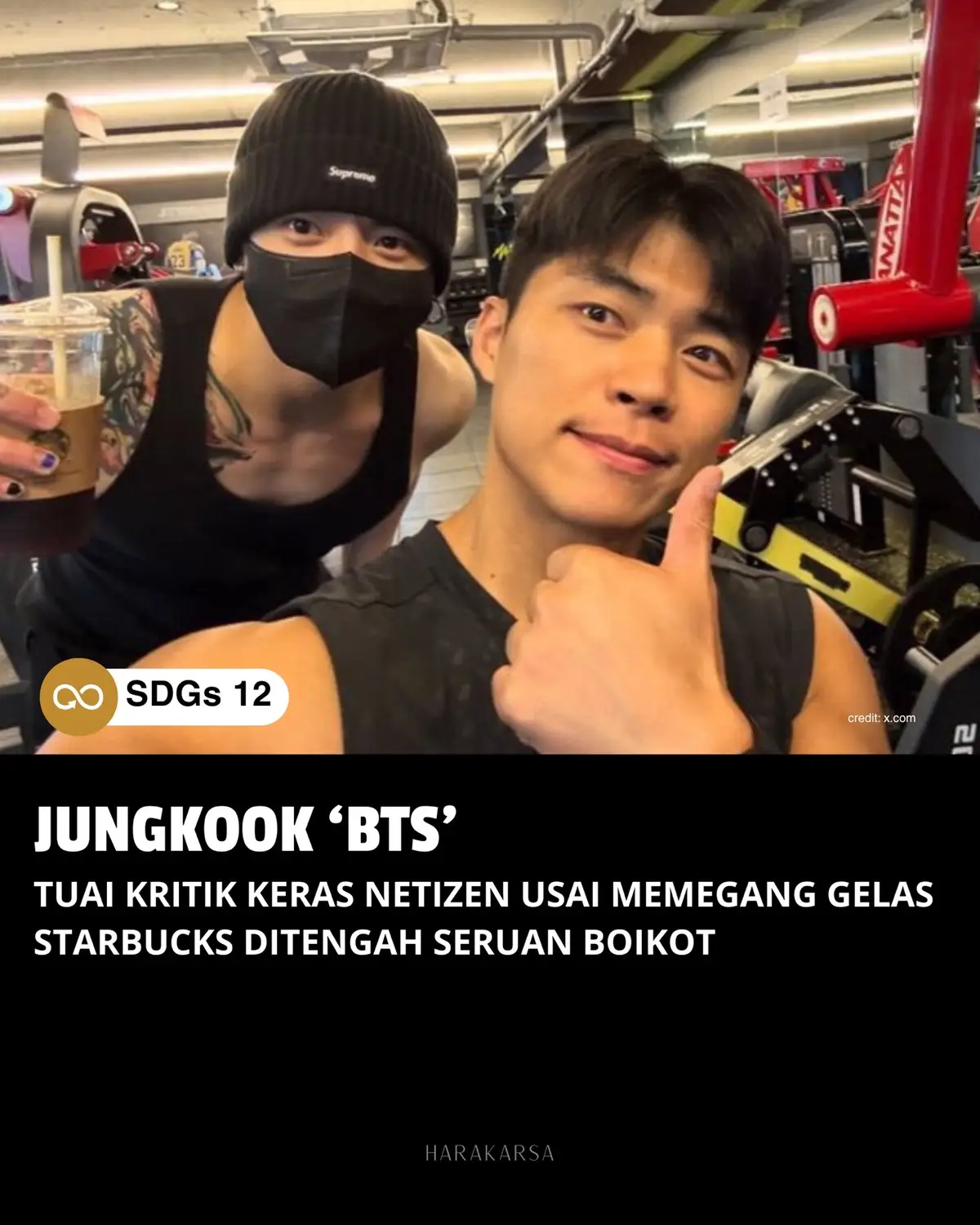 Jungkook BTS menuai sorotan tajam dari netizen setelah sebuah foto dirinya yang memegang gelas Starbucks beredar di media sosial. Foto tersebut dibagikan oleh seorang personal trainer bernama Ma Sun Ho, yang memperlihatkan Jungkook sedang berada di gym. Namun, perhatian netizen justru tertuju pada gelas kopi Starbucks yang digenggamnya. Masalahnya, Starbucks termasuk dalam daftar boikot gerakan BDS (Boycott, Divest, Sanction) karena dugaan keterkaitan dengan dukungan terhadap tindakan genosida di Gaza. Meskipun pihak Starbucks telah memberikan klarifikasi resmi terkait kolaborasi mereka dengan artis K-Pop lain, sebagian besar publik masih bersikap kritis terhadap merek tersebut dan menyayangkan promosi tidak langsung yang dilakukan para selebritas. Banyak fans menyuarakan kekecewaan mereka di media sosial, menyebut bahwa di Korea terdapat banyak pilihan kedai kopi lokal yang bisa dipilih. Mereka menganggap tindakan Jungkook kurang sensitif terhadap isu global yang sedang berlangsung, dan meminta agar para publik figur lebih sadar terhadap dampak dari pilihan-pilihan kecil yang mereka tampilkan secara publik. Situasi ini menunjukkan betapa pentingnya tanggung jawab sosial yang harus diemban oleh figur publik, terutama yang memiliki pengaruh besar secara global seperti Jungkook. Dalam konteks Tujuan Pembangunan Berkelanjutan (SDGs), isu ini terkait langsung dengan poin ke-12 tentang konsumsi dan produksi yang bertanggung jawab dan poin ke-16 tentang perdamaian, keadilan, dan kelembagaan yang kuat. Dalam dunia yang saling terhubung, kesadaran kritis terhadap merek yang didukung dan nilai-nilai yang dipromosikan menjadi bagian penting dari peran publik figur dalam mendorong perubahan sosial yang adil. — [Via: x many sources; koreaboo] >adm_DN #HARAKARSA_JungkookBTS #HARAKARSA_SDGS12 #HARAKARSA_SDGS16 #HARAKARSA 