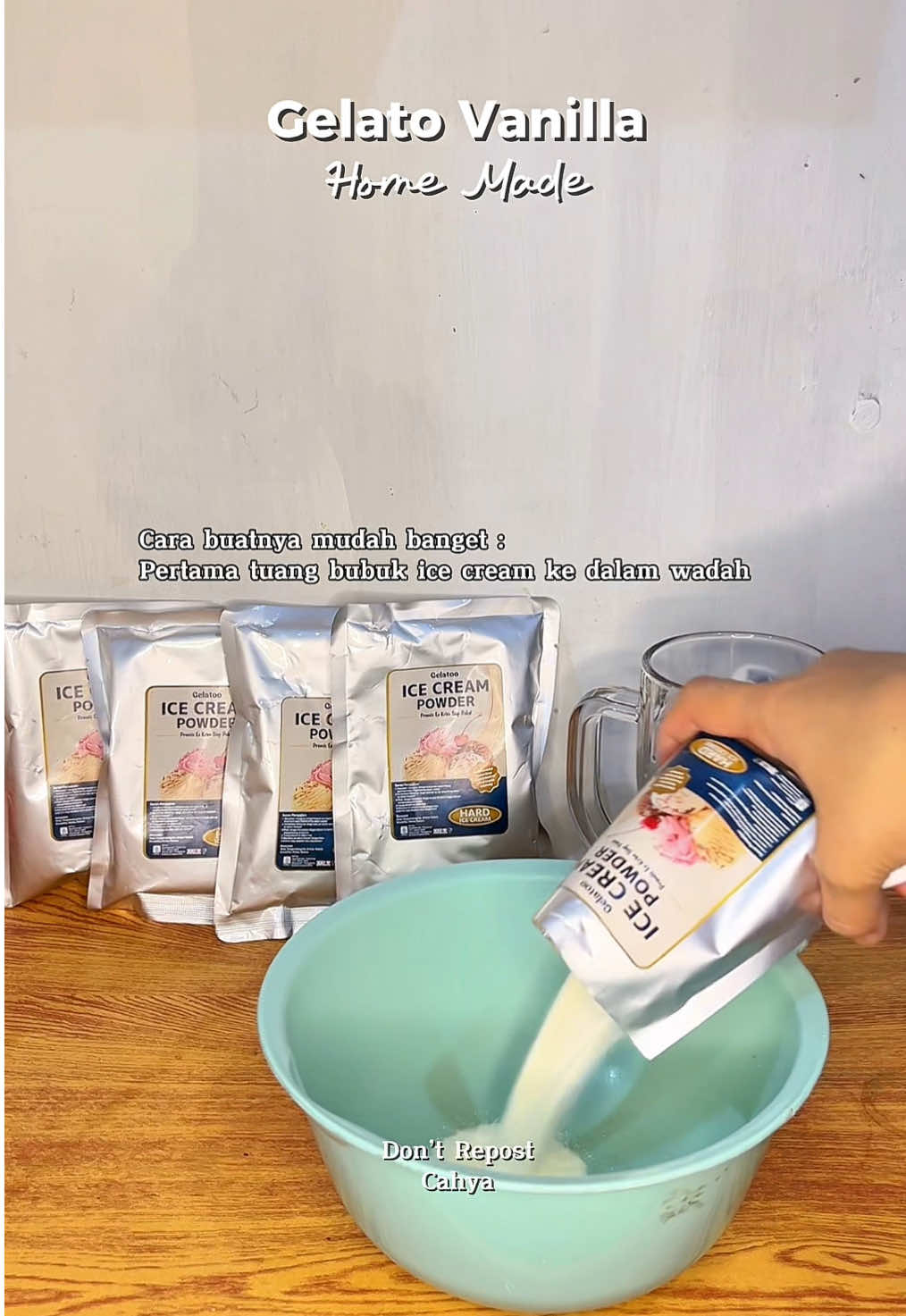 Kenapa baru tau sekarang ada bubuk ice cream seenak ini🤩 #icecream #gelato #bubukeskrim 