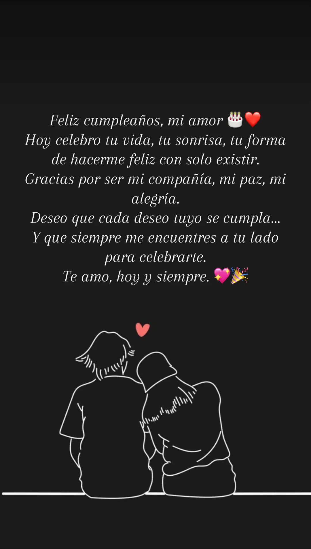 Hoy no solo celebro tu cumpleaños, celebro el regalo que es tenerte en mi vida. 🎉❤️ Gracias por existir, por amar tan bonito y por hacerme tan feliz. ¡Feliz cumpleaños, mi amor! Que la vida te regale mil razones más para sonreír… y yo estaré ahí para celebrarlas contigo. 💫🎂 #FelizCumpleañosMiAmor #TeAmo #MiPersonaFavorita #CumpleDelAmor #AmorVerdadero #JuntosEsMejor #EresMiTodo #CumpleañosEspecial #FrasesDeAmor #TikTokRomántico #ParejaFeliz #AmorDeMiVida