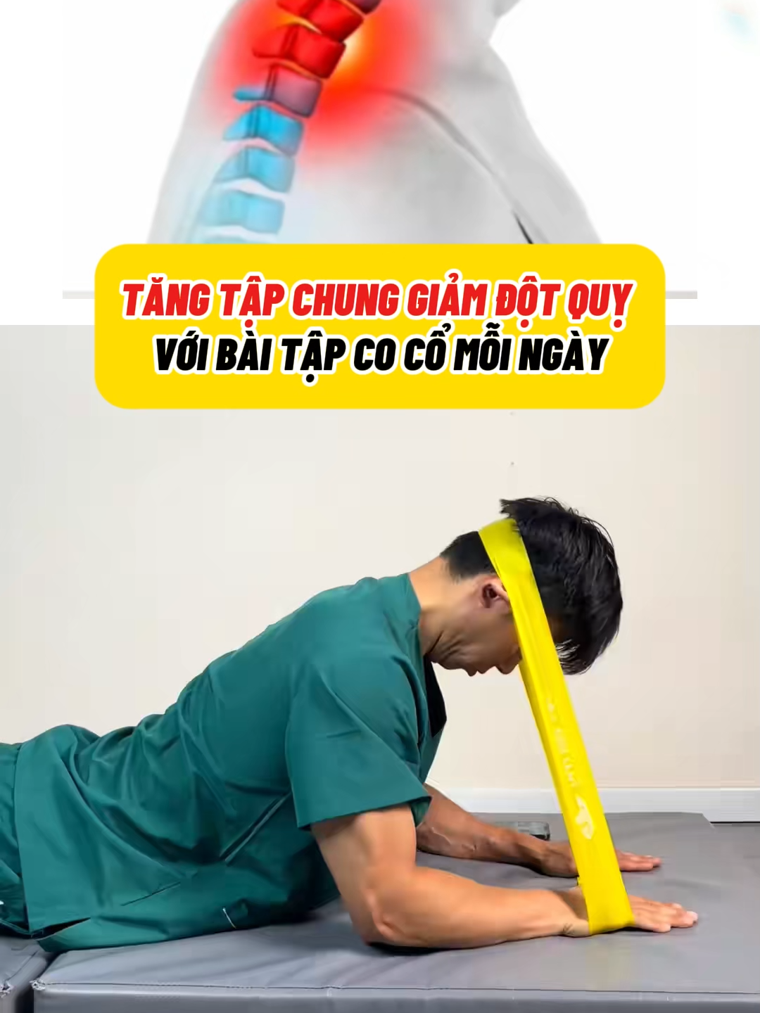 Tăng tập chung giảm đột quỵ, với bài tập co cổ mỗi ngày #tintam #coxuongkhop #viral #xuhuong #lernontiktok
