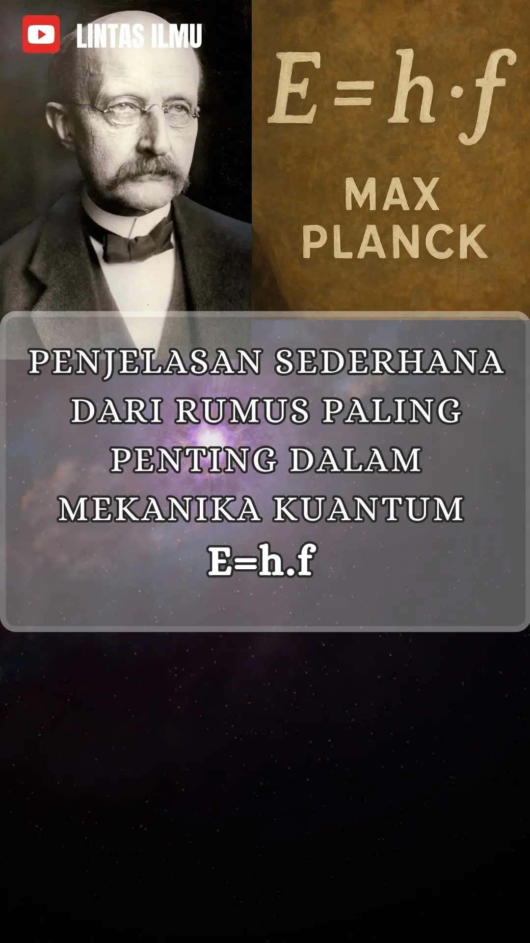 Penemuan mekanika kuantum yang mengubah dunia ditandai dengan konsep bahwa energi tidak kontinu, melainkan terkuantisasi atau memiliki nilai-nilai tertentu yang diskrit. Ini berarti energi tidak bisa berubah secara gradual, tetapi hanya bisa muncul dalam paket-paket kecil yang disebut kuanta.  Fisikawan Max Planck pada tahun 1900 memperkenalkan konsep kuantisasi energi saat mempelajari radiasi benda hitam. Ia menyadari bahwa energi tidak dipancarkan atau diserap secara kontinu, melainkan dalam bentuk paket-paket energi yang disebut kuanta.  Konstanta Planck: Hubungan antara energi kuanta (E) dan frekuensi gelombang (ν) dinyatakan dalam persamaan E = hν, di mana h adalah konstanta Planck.  Penemuan ini menjadi dasar bagi mekanika kuantum dan mengubah pemahaman kita tentang dunia pada skala atom dan subatom. Beberapa konsep penting yang muncul dari mekanika kuantum termasuk dualitas gelombang-partikel, prinsip ketidakpastian, dan keterikatan kuantum.  Aplikasi Modern: Mekanika kuantum memiliki aplikasi luas dalam berbagai teknologi modern, termasuk laser, dioda pemancar cahaya, transistor, pencitraan medis, dan mikroskop elektron.  Tokoh Penting: Selain Max Planck, ilmuwan lain seperti Albert Einstein, Niels Bohr, Werner Heisenberg, Erwin Schrödinger, dan Paul Dirac berkontribusi pada pengembangan mekanika kuantum. #fyi #sains #fisikakuantum #mekanikakuantum #fisika #maxplanck #quantum #energi #frekuensi #fyppppppppppppppppppppppp #pengetahuanumum 