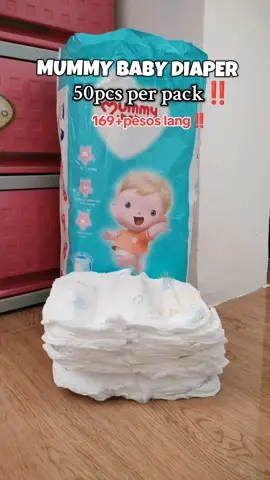 Mummy baby diaper 50 pcs per pack very affordable and fast absorbent ‼️ #mummydiaper #diapers #50pcsdiaper #diaperforbaby #fyp #foryoupage 