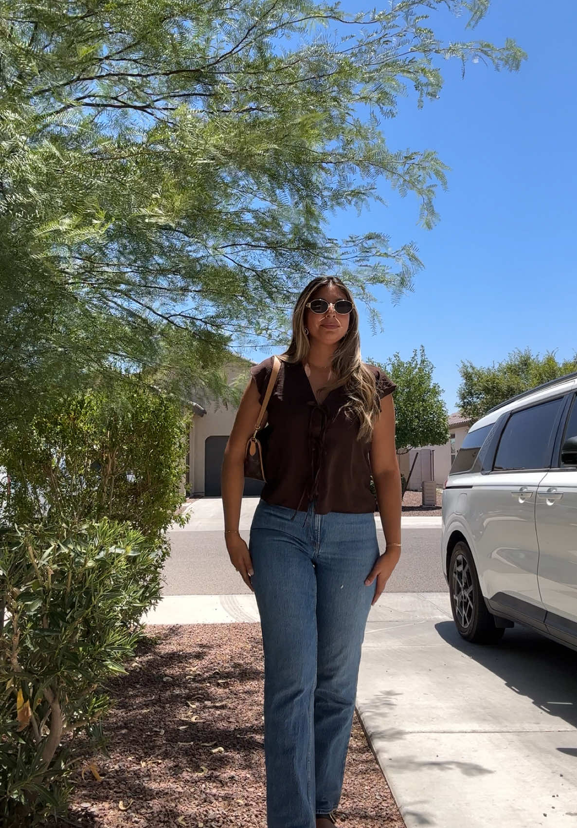 Trying to wear school appropriate clothes but also cute 🥰✨ #OOTD #backtoschool #momlife #sahm 