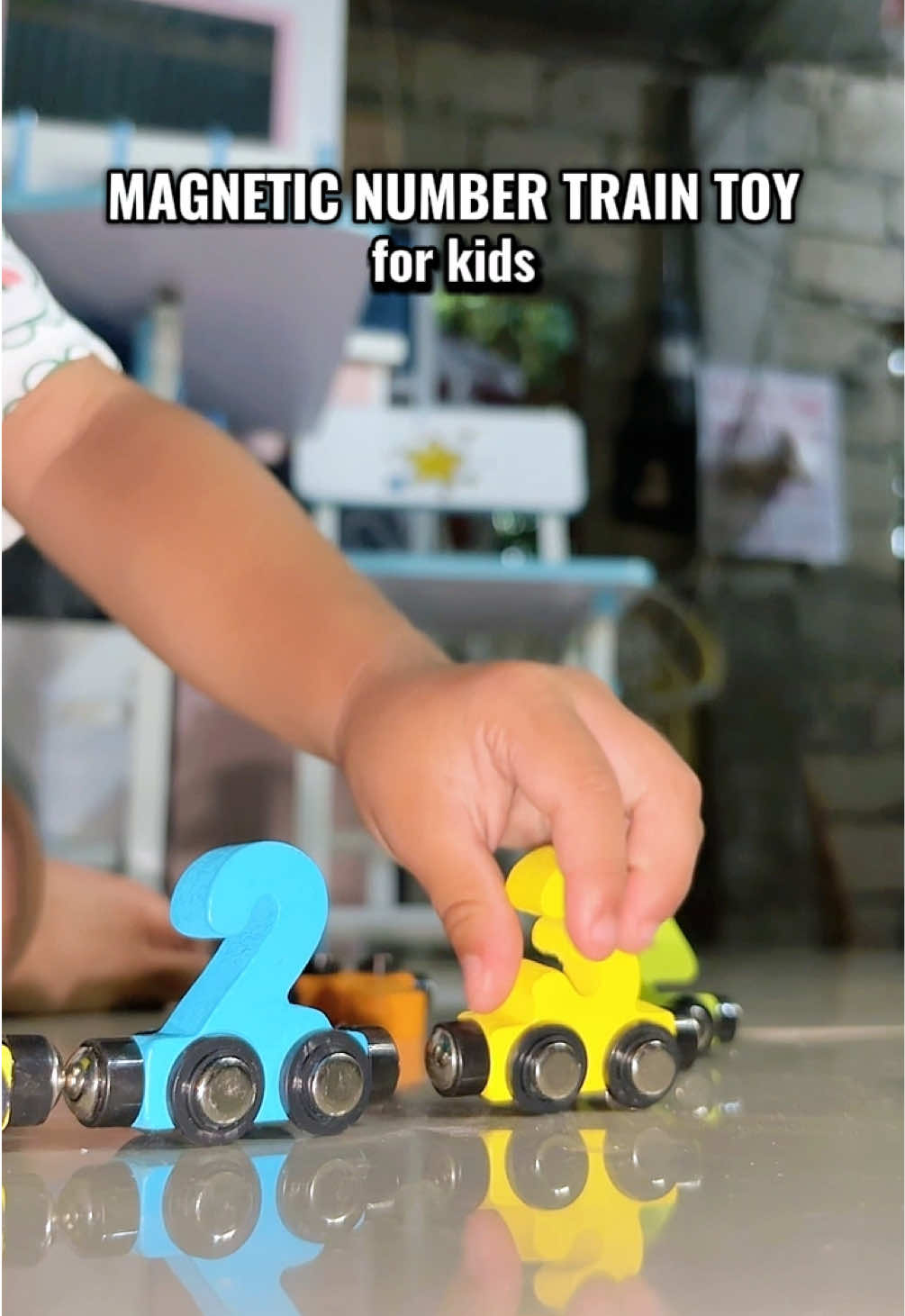 Educational toy for kids✨🤩#digitalmagnetictrain #traintoys #woodentoys #educationaltoy #toytrain #christmasgift 