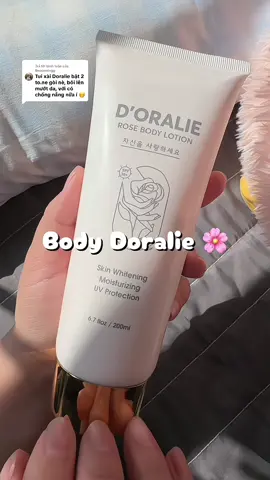 Trả lời @Beoooxingg Review chân thật em dưỡng trắng da D’oralie ✨🥰👉🏻 #trangdabody #chamdatainha #xuhuongtiktok #trending #kembodydoralie #utrangcinny #bodydoralie #viral 