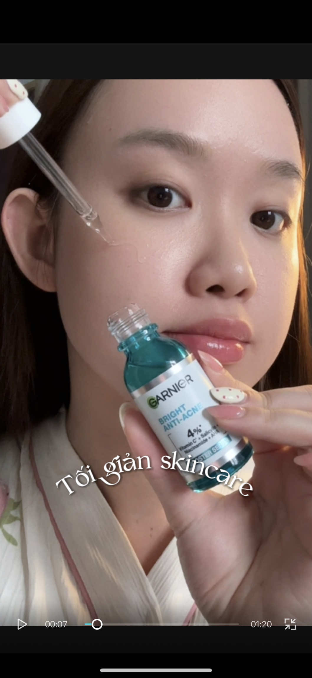skincare tối giản cho da dầu mụn #garnierpartner #garniervn #skincare #serumkiemsoatmun 
