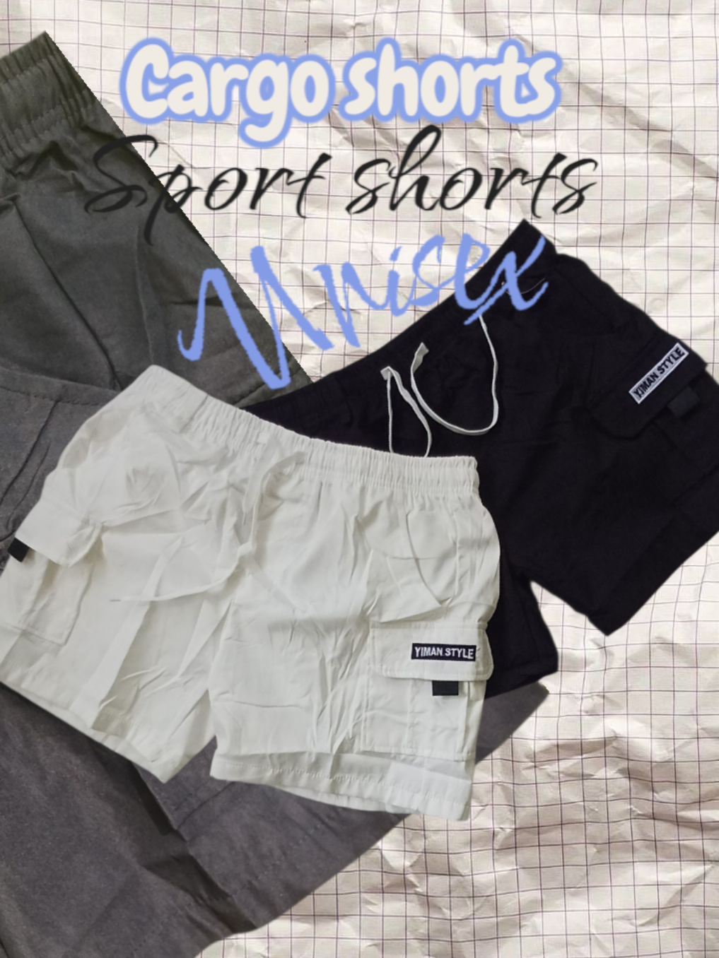 Limang Pocket Button Cargo Shorts na Sports Shorts Unisex Bagong Disenyo makapal na tela.#pants #formen #forwomen #unisexshorts 