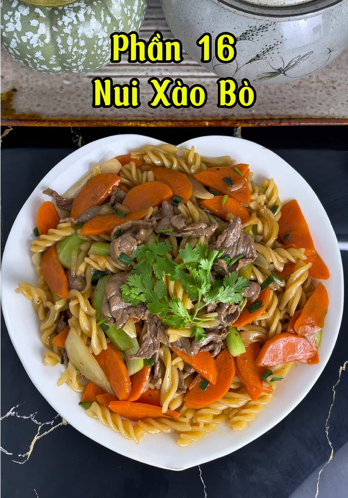Nấu ăn cho vợ Bầu (Phần 16): Nui xào bò #food #nuixaobo #monngonmoingay #xuhuong #chonggiatruong 