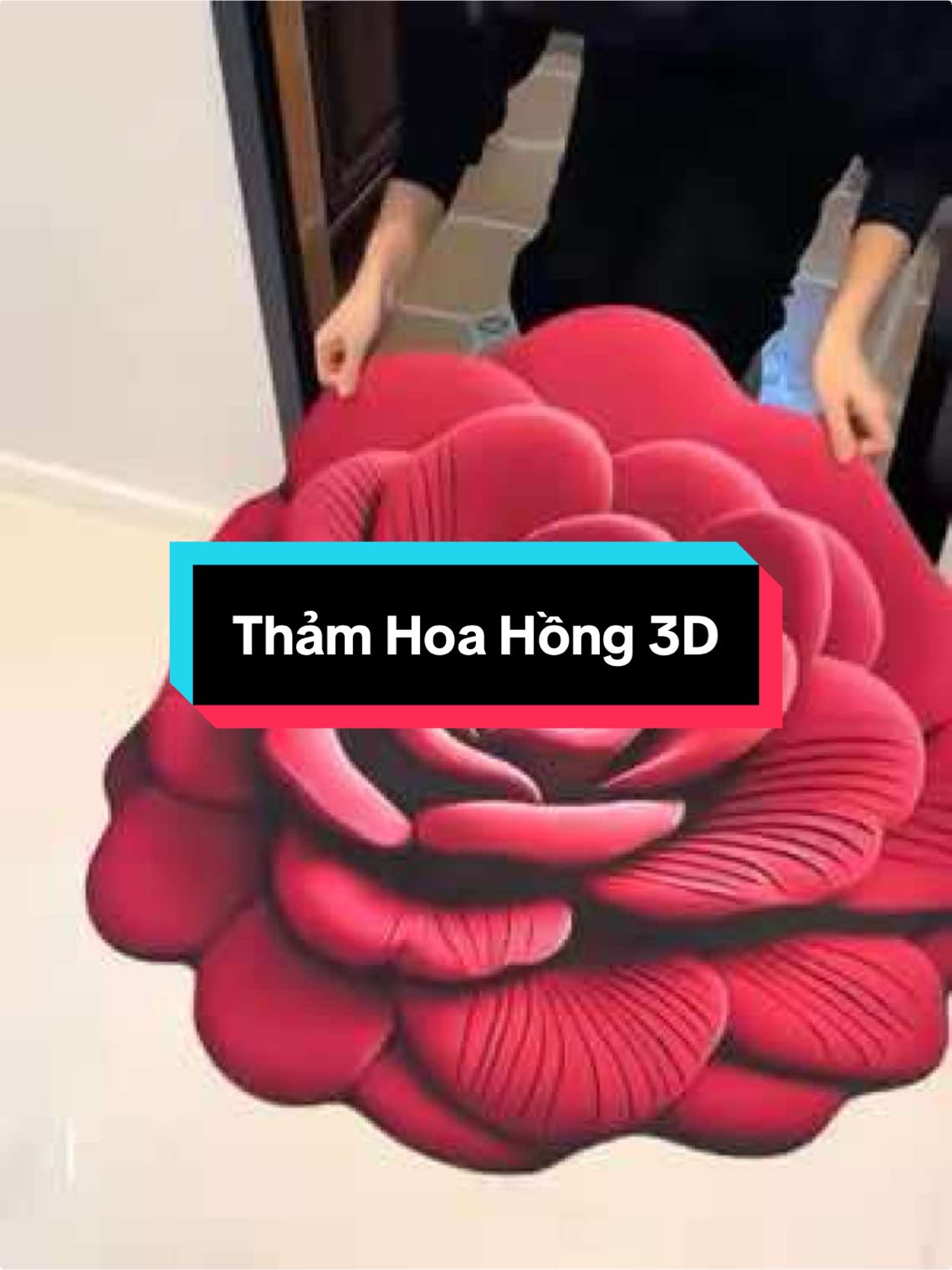 Thảm Hoa Hồng 3D Nhung Pha Lê Sang Trọng #khoaireview #thamlauchansieutham #tham3d
