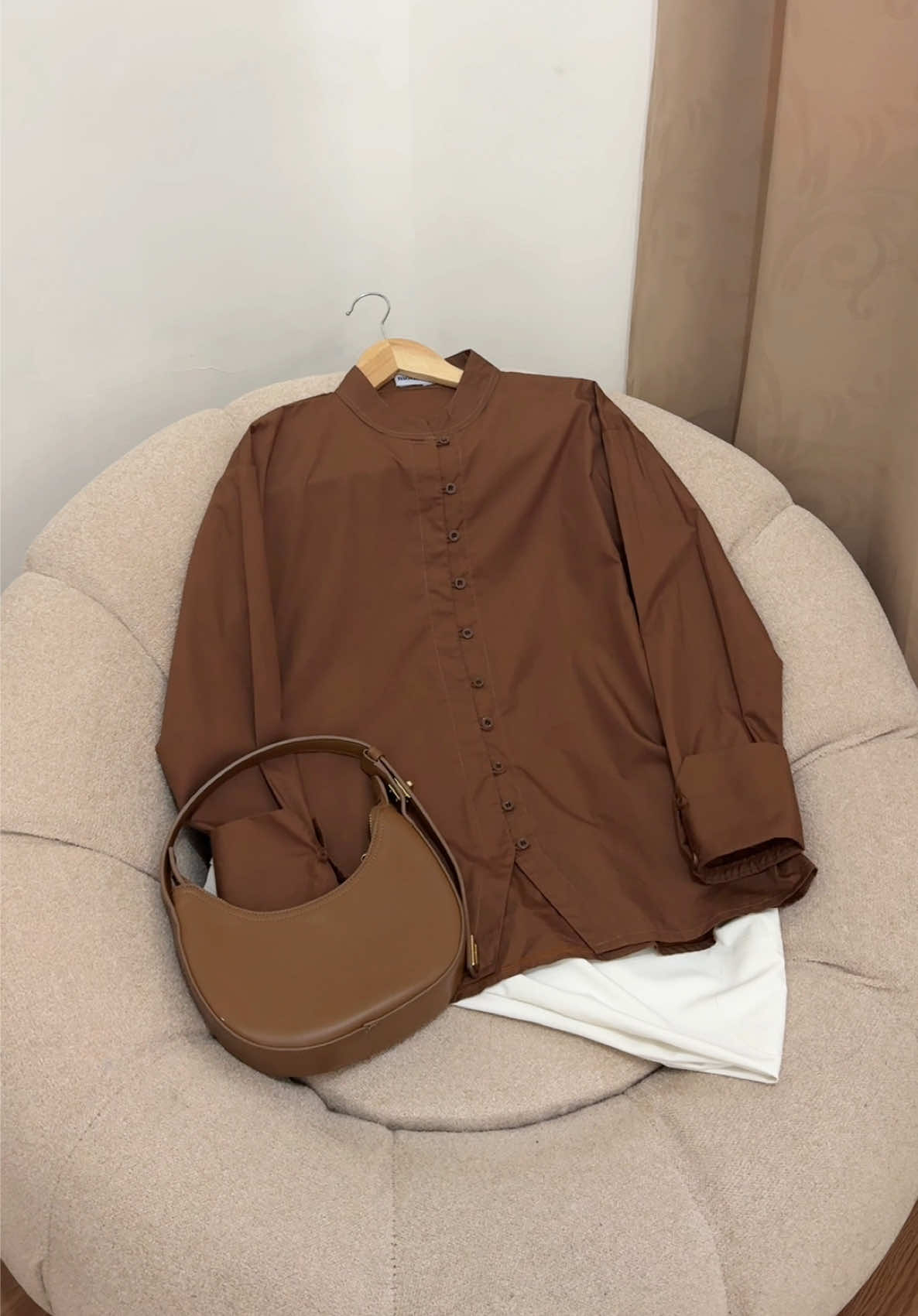 The perfect brown cotton shirt🤎