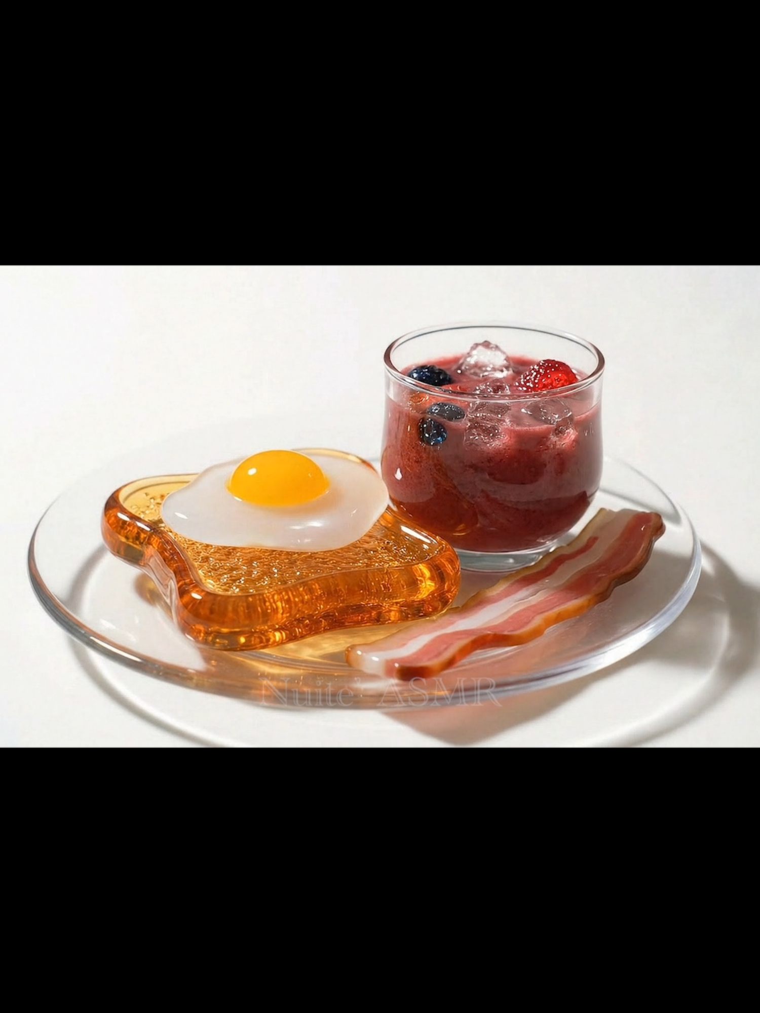 【ASMR】A Breakfast in the World of Glass |ガラスの世界の朝食ASMR!🍳🥓 フォローして次の投稿も待っててね！ #ASMR #asmrsounds #satisfying #癒しの時間 #ai #aicooking