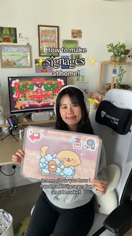 Super simple art market signage tutorial!!  Come visit me at @toastyartmarket this weekend so you can see how these signage’s turned out in person⭐️ #artmarket #arttutorial #artmarketing #cuteart #nintendog #wii #smallartists 