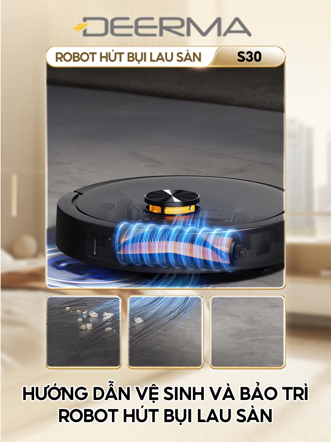 Hướng dẫn vệ sinh & Bảo trì Robot hút bụi lau sàn đa năng Deerma S30 #robothutbuilausan #tudonggombui #thongminh #deermas30 #deermavietnam