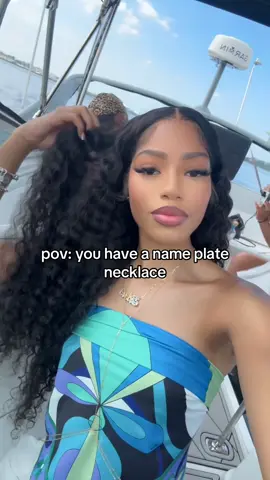 i love this necklace… clearly😂😩 #nameplate #jewelry #pov #fyp #prettygirl 