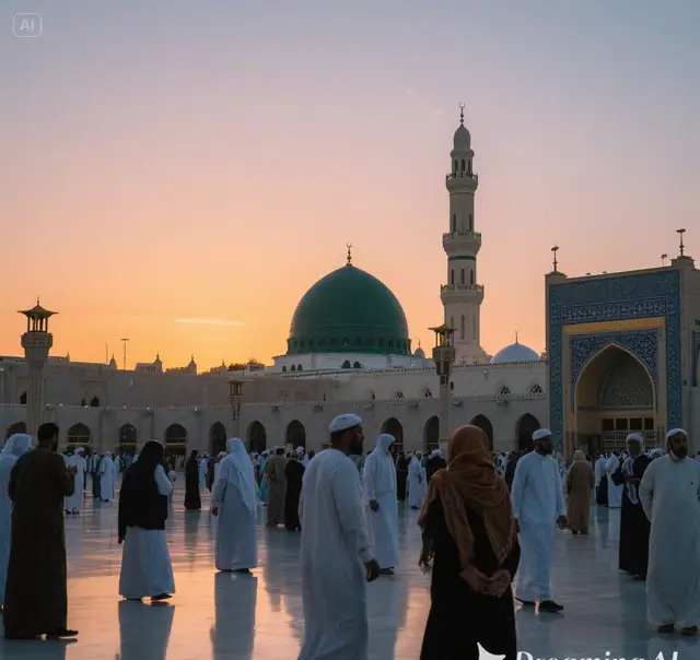 This image captures the majestic beauty of masjid al-Nabawi,the prophet’s Mosque,located in the holy city of Madina #islamabadbesutyofpakistan #lslamabad #lahore #pakistan #blogger #fy #foryou #lahorephotographylaho 