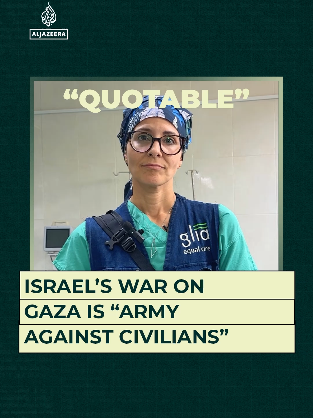 Elidalis Burgos, a #US nurse in #Gaza, describes how #Israel's war is affecting primarily civilians, as a months-long aid blockade causes a severe shortage of medical supplies. #news