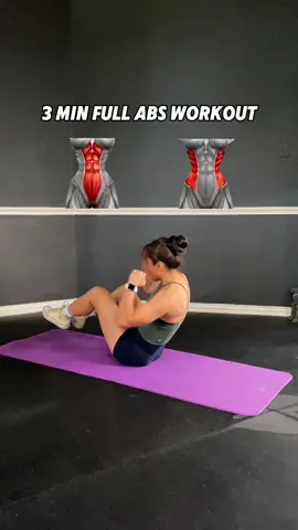 3-Minute Abs Workout at Home - Follow Along! Ready to feel the burn? #abs #core  #homeworkout #workouttips #fitnesstips