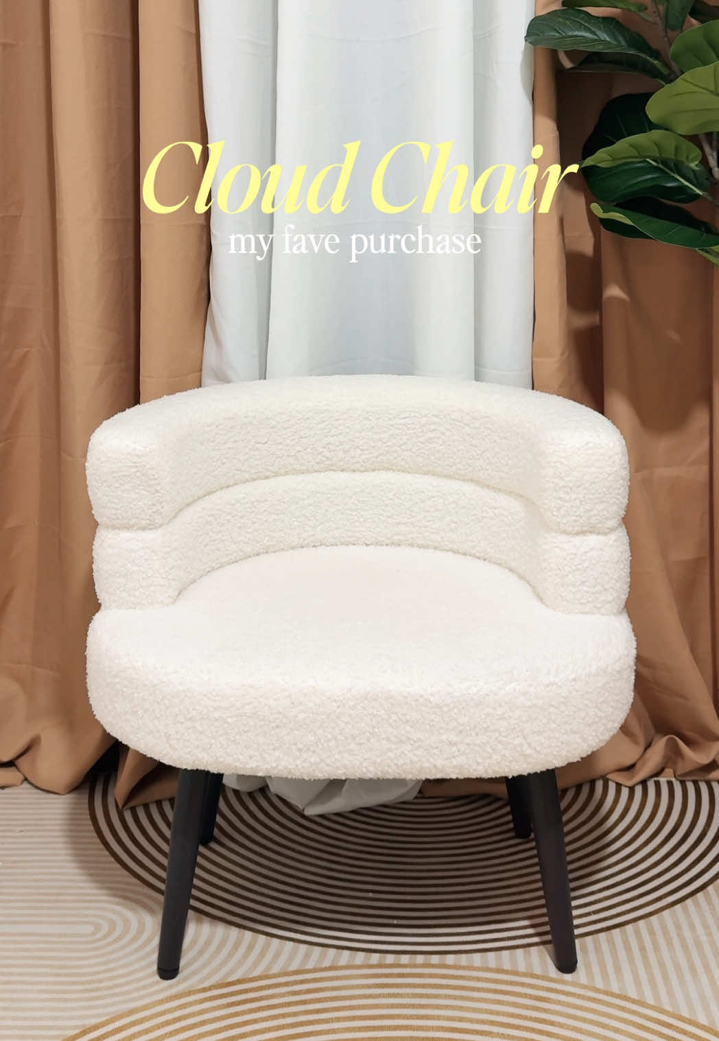 deserve mo rin ng cloud chair sis!☁️ #cloudchair #nordicchair #singlesofa #aestheticchair #workchair #vanitychair